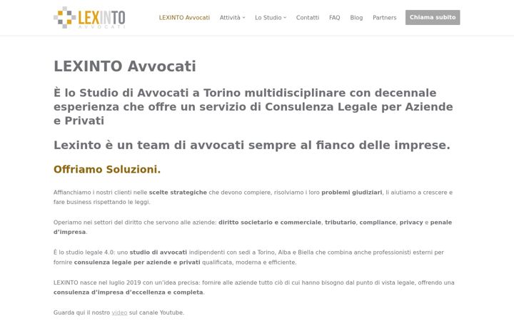 Screenshot of lexinto.it