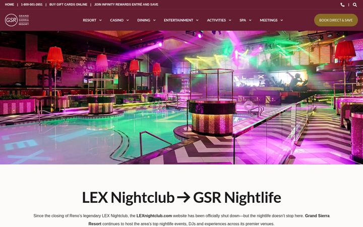Ekrano kopija lexnightclub.com