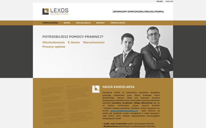Screenshot of lexos.pl