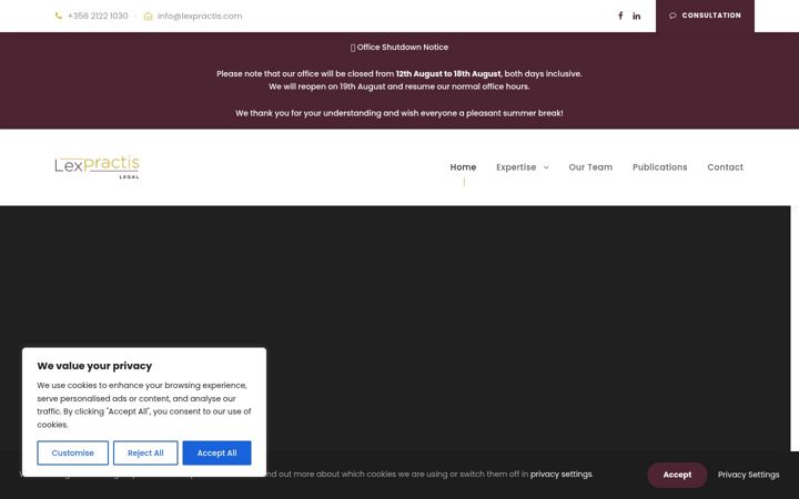 Screenshot of lexpractis.com