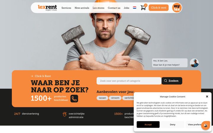 Screenshot of lexrent.eu