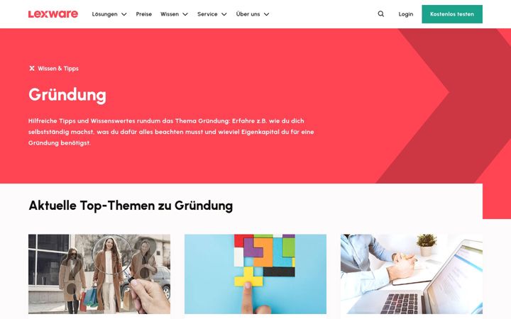 Screenshot of lexrocket.de