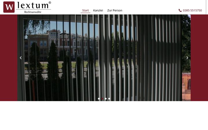 Screenshot of lextum.de