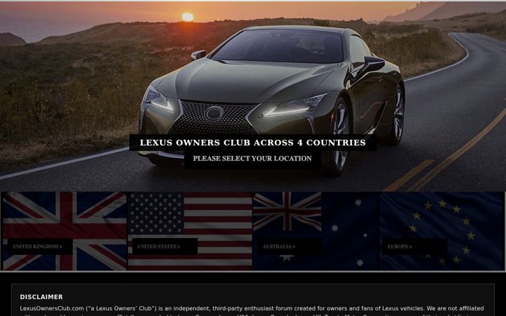 Screenshot of lexusownersclub.com