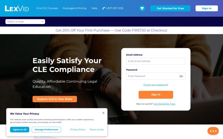 Screenshot of lexvid.com