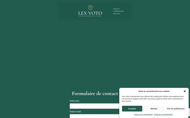 Screenshot of lexvoto.com