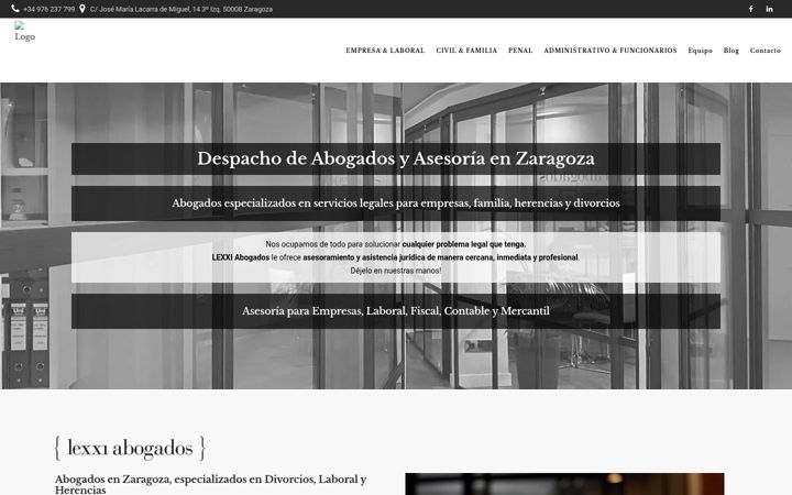 Screenshot of lexxiabogados.com