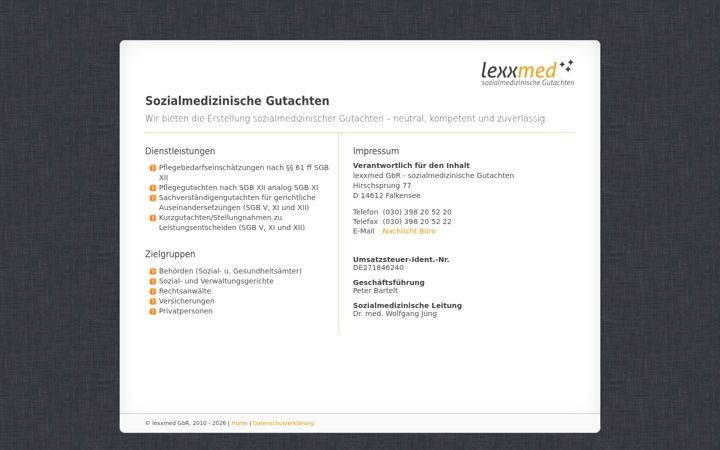 Screenshot of lexxmed.de