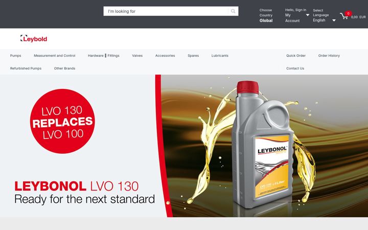 Screenshot of leyboldproducts.de