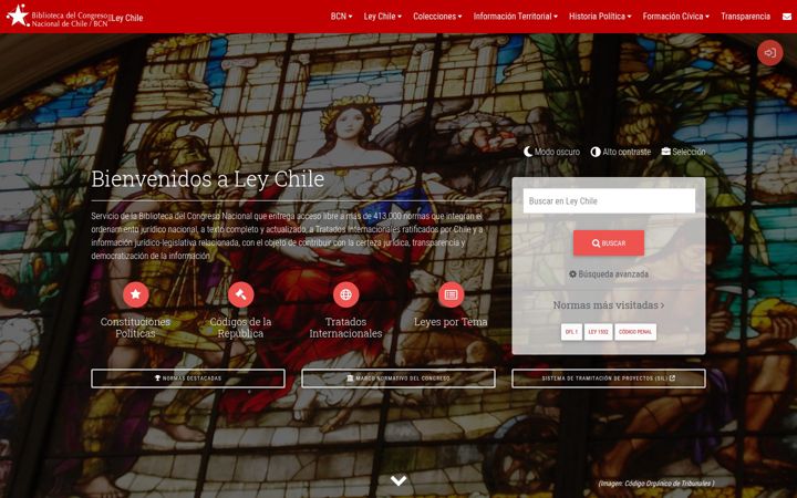 Screenshot of leychile.cl
