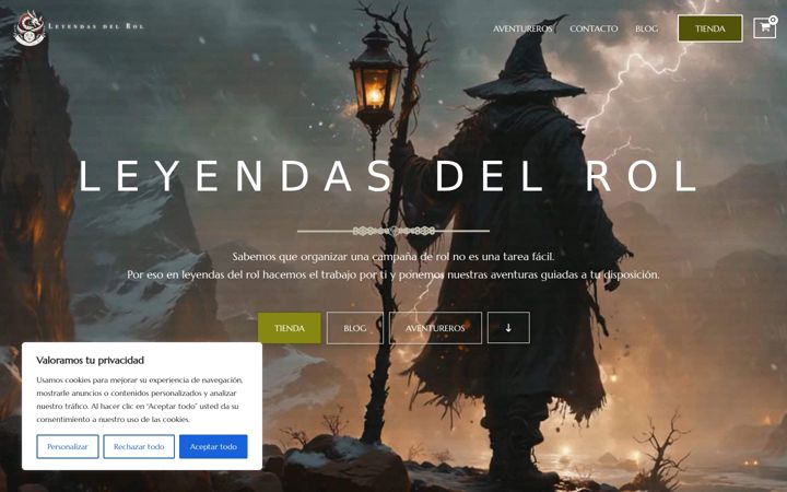 Screenshot of leyendasdelrol.com