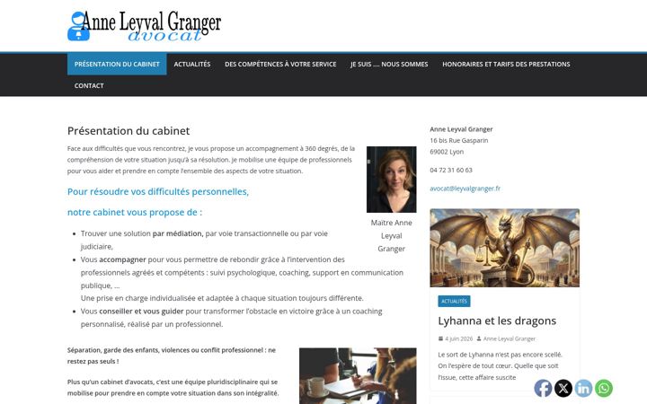 Screenshot of leyvalgranger.fr