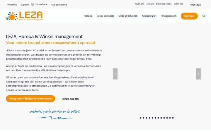 Screenshot of leza.nl