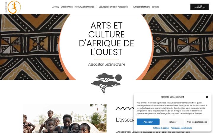 Screenshot of lezartsdaisne.com