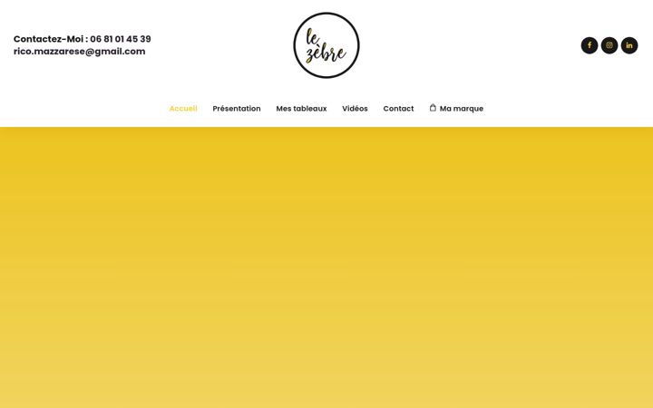 Screenshot of lezebre-art.com