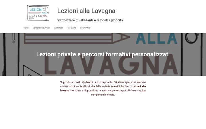 Screenshot of lezioniallalavagna.it