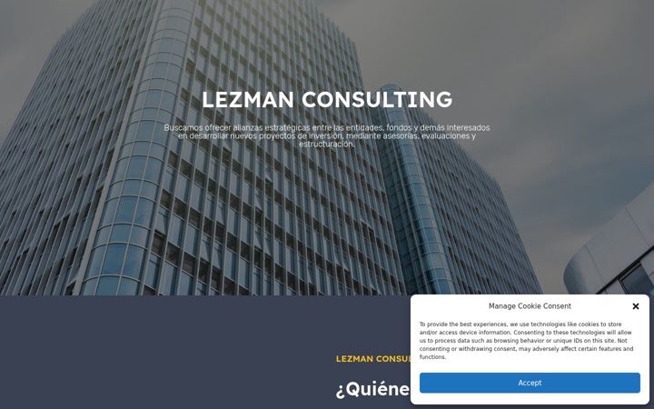 Screenshot of lezmanconsulting.com