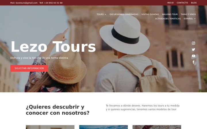 Screenshot of lezotours.com