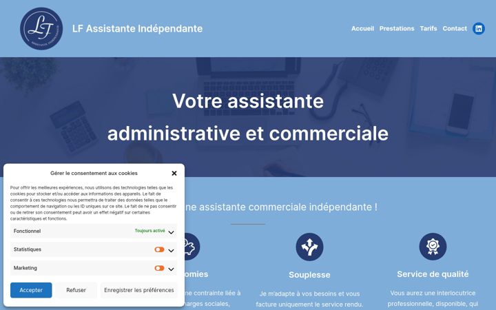 Screenshot of lf-assistante-independante.fr