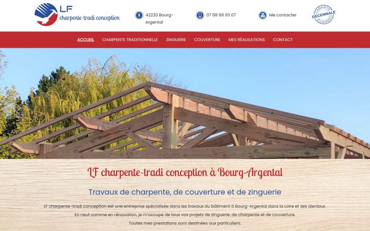 Screenshot of lf-charpente-tradi-conception.fr