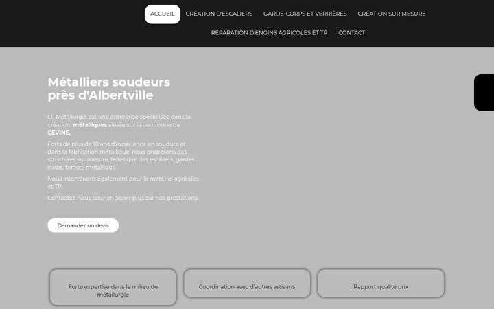 Screenshot of lf-metallurgie.fr
