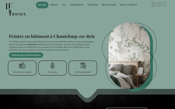Screenshot of lf-travaux.fr