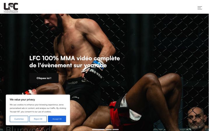 Screenshot of lfc-mma.com