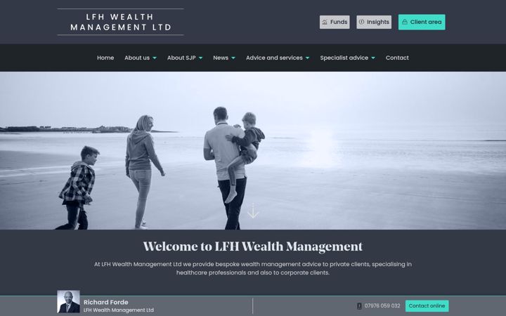 Screenshot of lfhwealthmanagement.co.uk