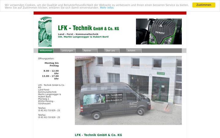 Screenshot of lfk-technik.de