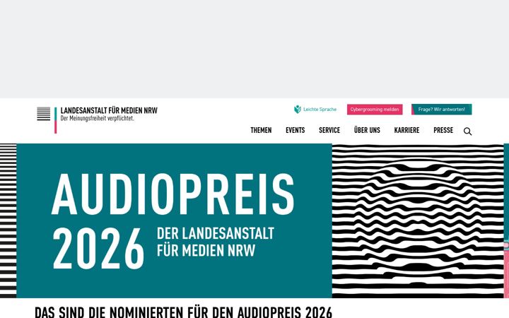 Screenshot of lfm-nrw.de