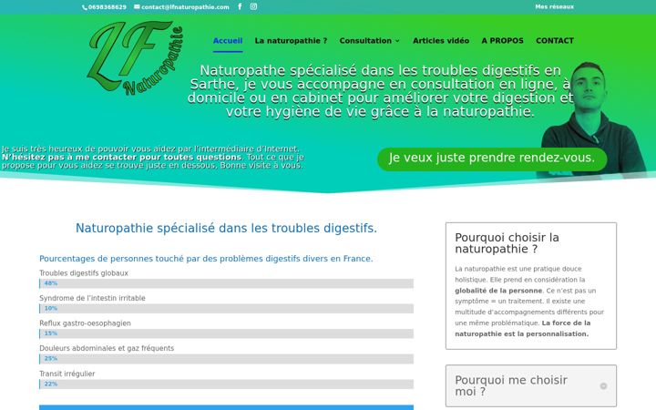 Screenshot of lfnaturopathie.com