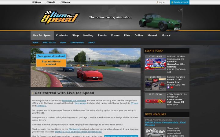 Screenshot of lfs.net