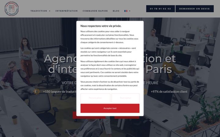 Screenshot of lftraduction.fr