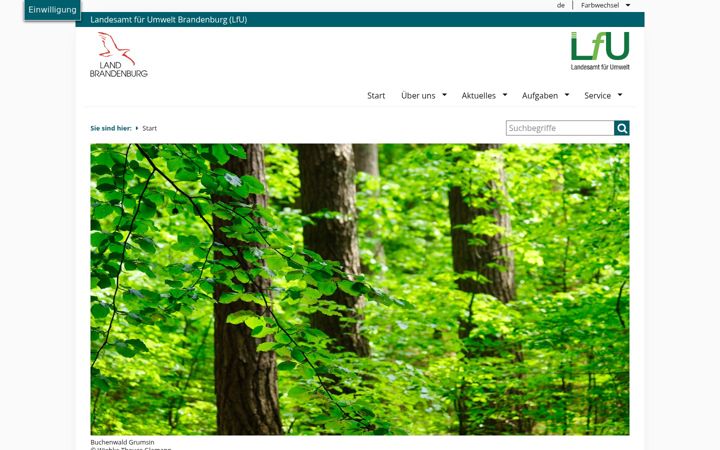 Screenshot of lfu.brandenburg.de