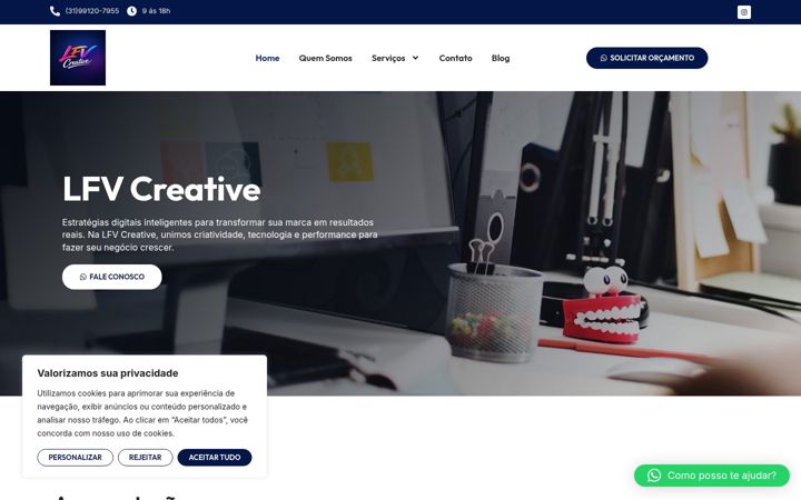 Screenshot of lfvcreative.com