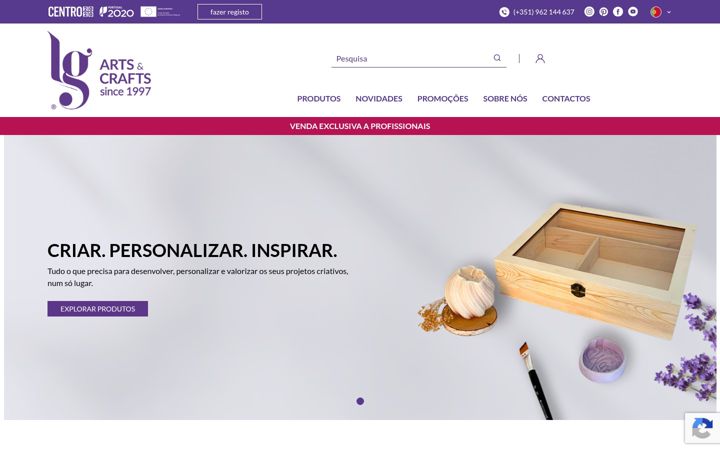 Screenshot of lg-artscrafts.com
