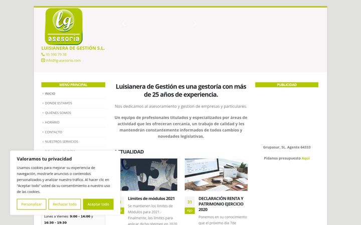 Screenshot of lg-asesoria.com