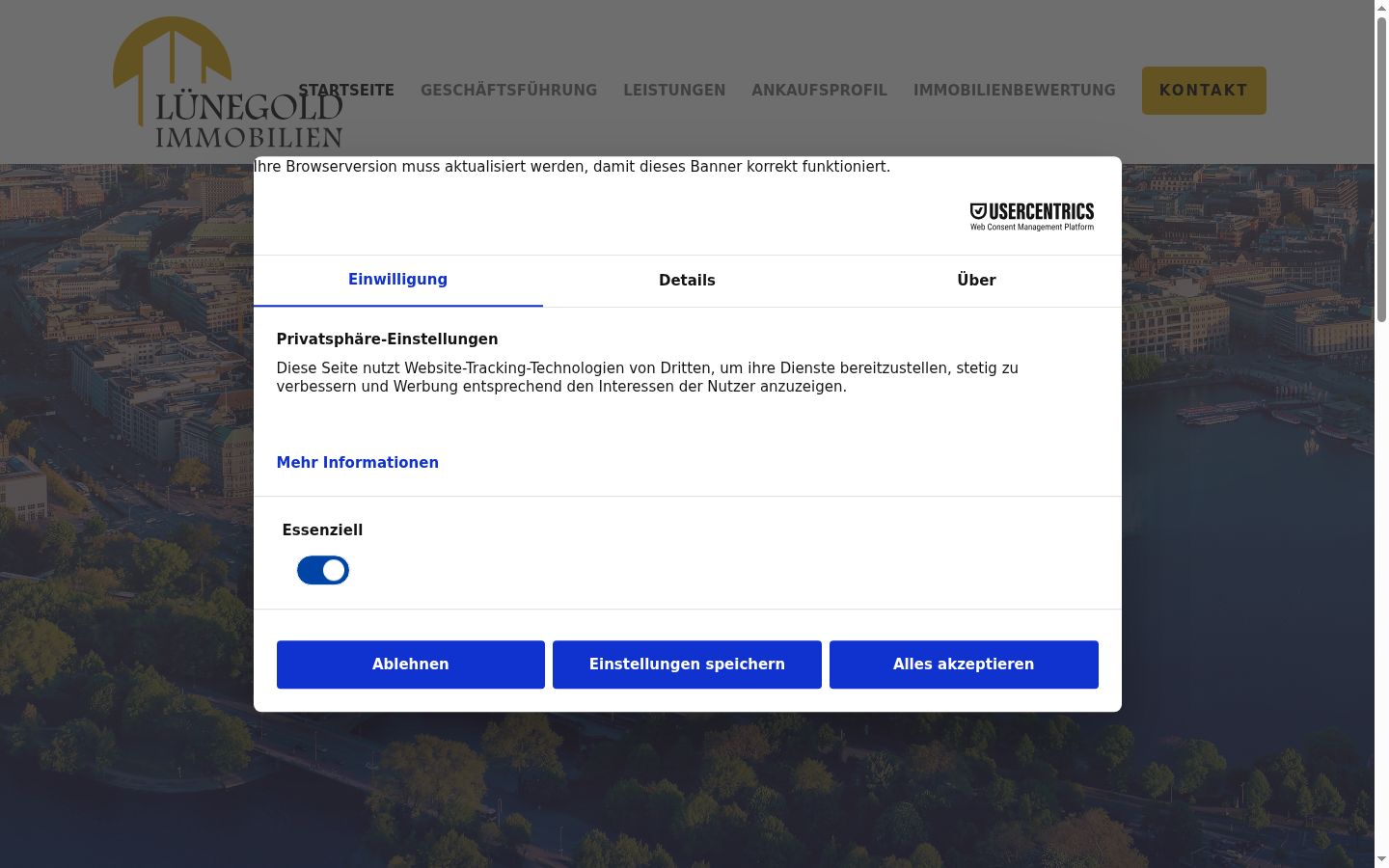 Sutikimo reklamjuostės, rodytos prieš bet kokią sąveiką, ekrano kopija