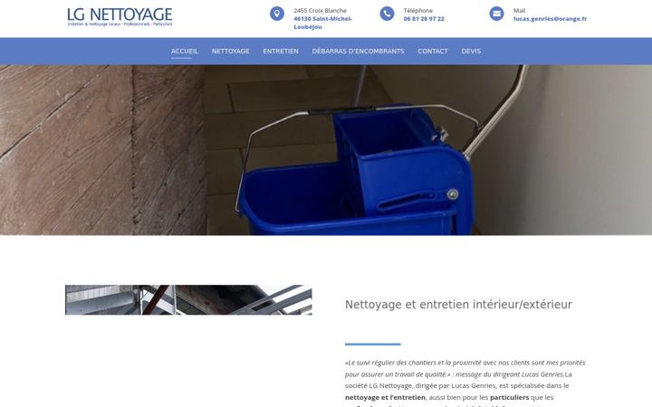 Screenshot of lg-nettoyage.fr