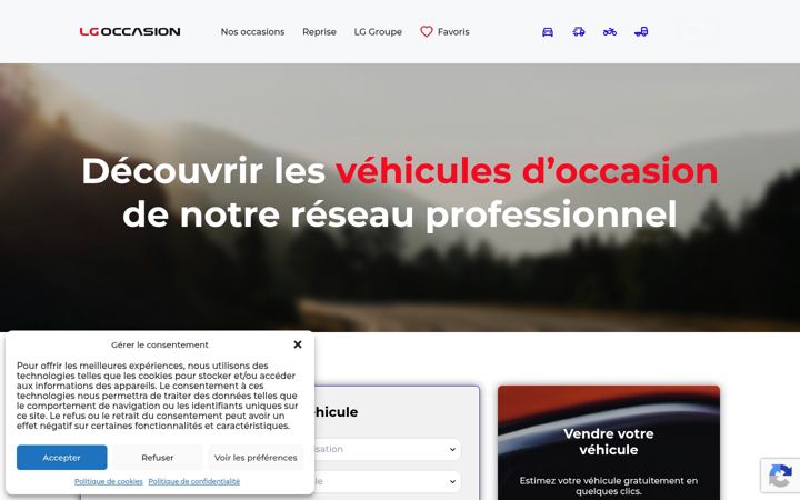 Screenshot of lg-occasion.fr
