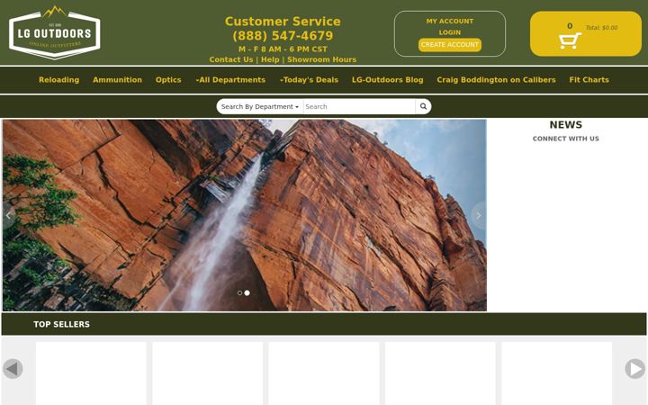 Screenshot of lg-outdoors.com