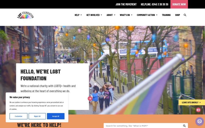 Screenshot of lgbt.foundation