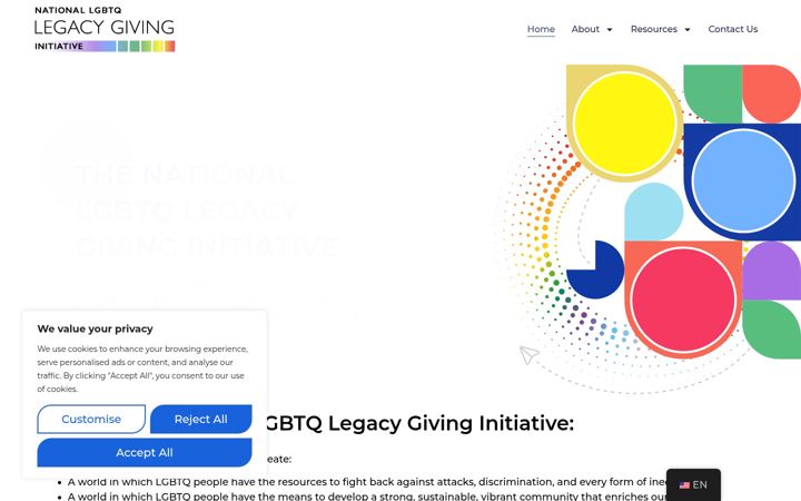 Screenshot of lgbtlegacygiving.org