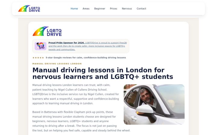 Screenshot of lgbtqdrive.co.uk