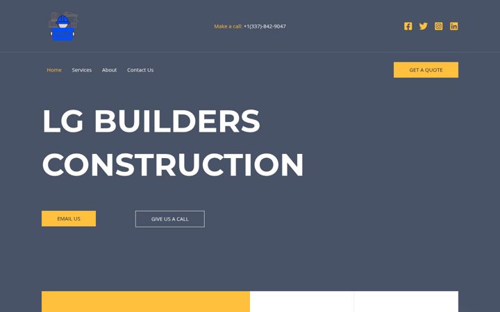 Screenshot of lgbuildersconstruction.com