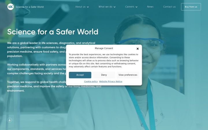 Screenshot of lgcgroup.com