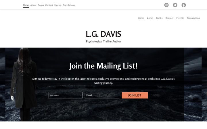 Screenshot von lgdavis.com