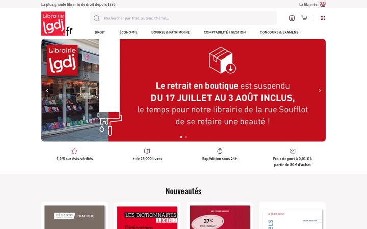Screenshot of lgdj.fr