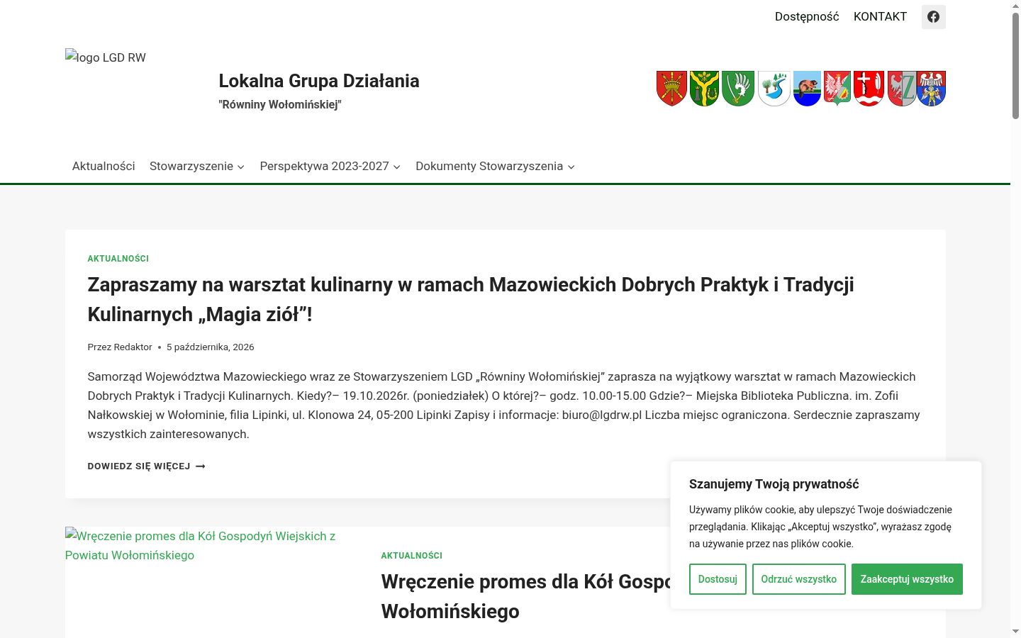 Snimka zaslona bannera za privolu prikazanog prije bilo kakve interakcije