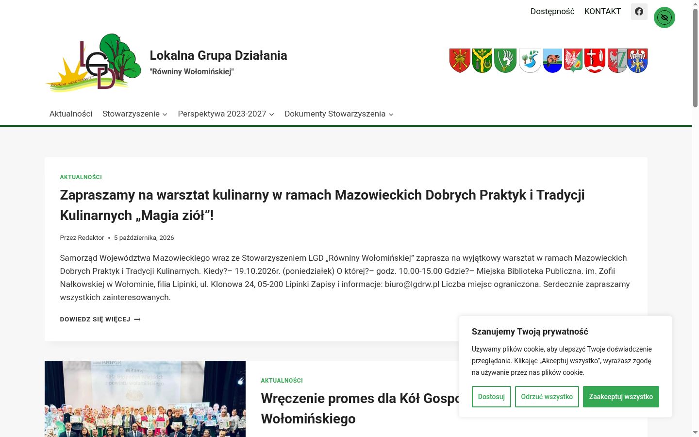 Snimka zaslona bannera za privolu prikazanog prije bilo kakve interakcije